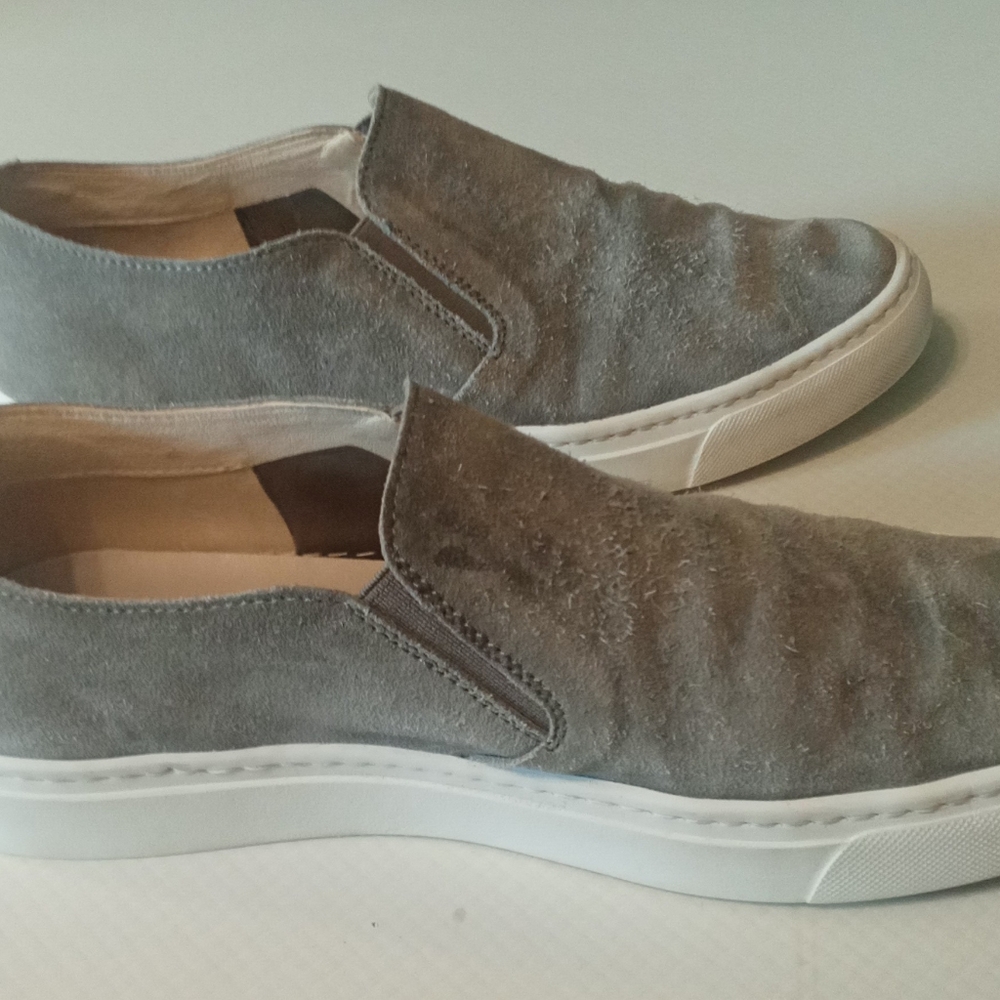 To Boot New York Adam Derrick light grey suede loafers. Size 8 women's.